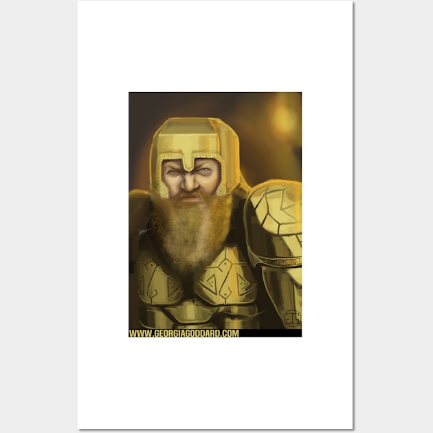 Warrior Dwarf Digital Painting Wall Art by georgiagoddard